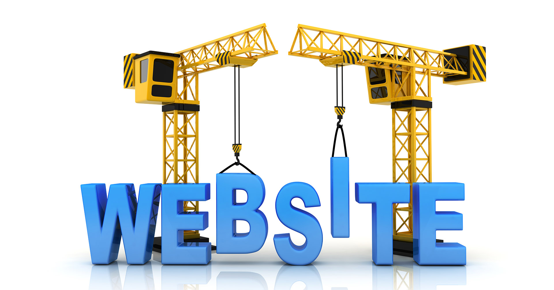 Abstract website and crane (Done in 3d)